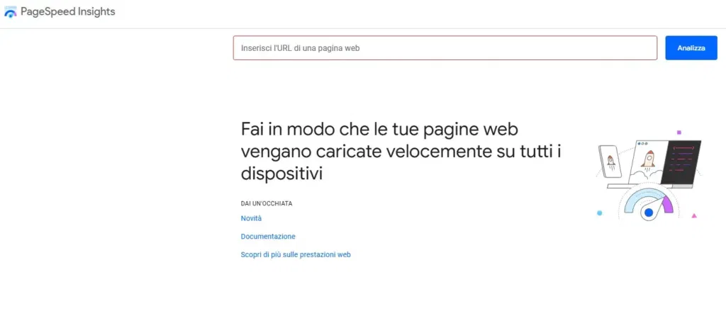 Perché il Mio Sito Non Compare su Google - page speed insight