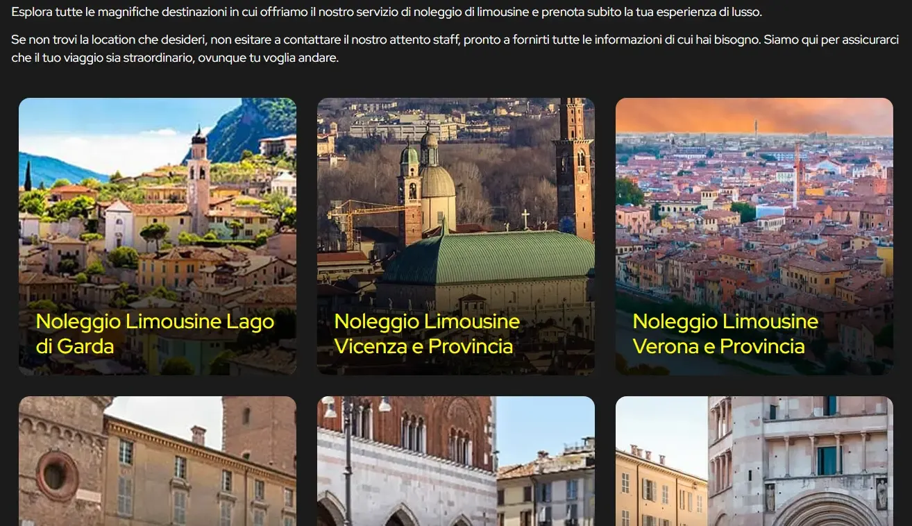 Speedy Limousine: un sito pensato per farsi trovare